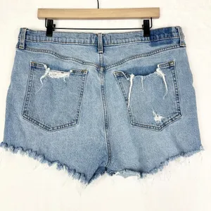 Abercrombie Fitch High Rise Mom Short Size 34 18 Cutoff Raw Frayed Hem thumbnail 2