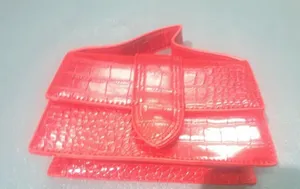 Adam Forever Red Crocodile Embossed Patent Leather Handbag Satchel Crossbody thumbnail 4