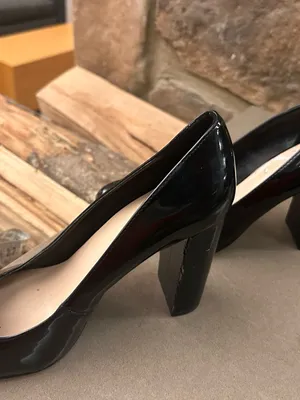 Nine West Classic Black Patent High Heel Pumps 7.5 M thumbnail 7