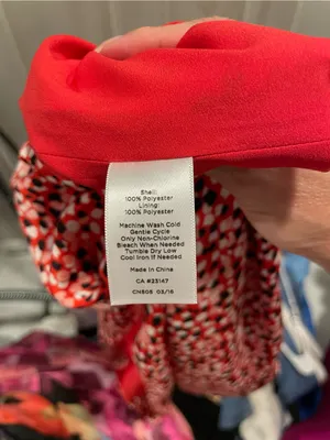 Cute Talbots silky spotted lined flare skirt pink red confetti fun thumbnail 4