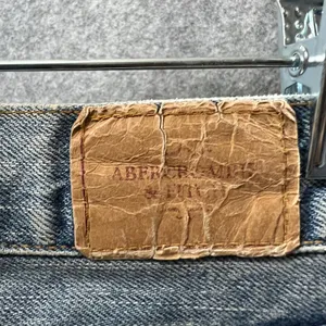 Vintage Abercrombie & Fitch Denim Shorts 4R Button Fly Made in USA Raw Hem Y2K‎ thumbnail 8