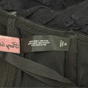 Victoria's Secret "Sexy Little Things" Black Lingerie lace ruffle hem size M thumbnail 6