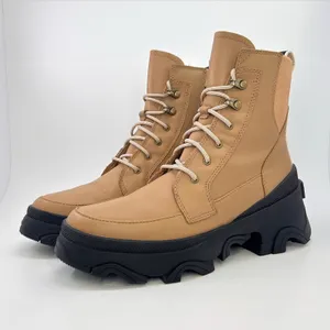 Sorel Brex Lace Waterproof Boots Women 9 Tawny Buff Black Lug Sole NL4305-253 thumbnail 3