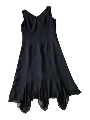 VINTAGE PHOOL Ruffled Maxi Dress Black Size XL thumbnail 6