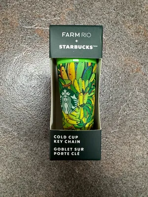 FARM Rio + Starbucks Collection Cold Cup Mini Keychain Tropical Brazilian NEW thumbnail 7