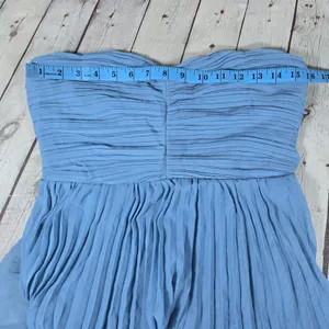 Lulus Seriously Sensational Light Blue Strapless Tiered Maxi Dress M NEW thumbnail 10