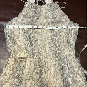 New Abercrombie & Fitch Snakeskin Halter Mini Dress Small Tie‎ Belt Flowy thumbnail 11