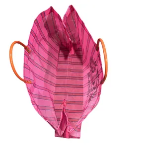 NWOT Consuela Fiesta Pink Striped Shopping Tote Mesh Bag thumbnail 8