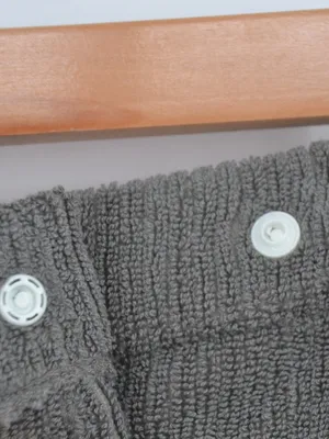 Cozy Earth Ribbed Terry Bath Wrap Charcoal XS/S thumbnail 4