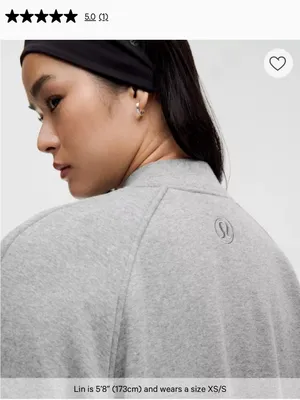 NWT Lululemon Scuba Oversized Varsity Jacket *Plush / Heathered Medium Grey thumbnail 5