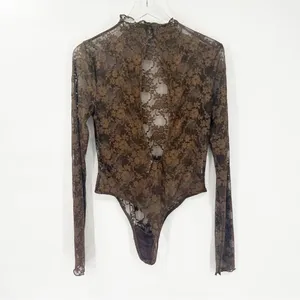 NEW Urban Outfitters Out From Under Kat Lace Open Back Mockneck Bodysuit L Green thumbnail 4
