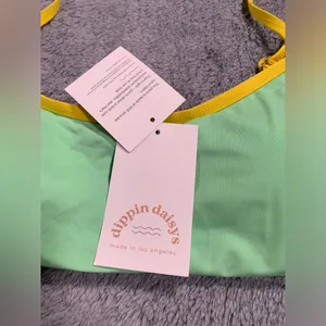 NWT Dippin daisys large brink top swim green thumbnail 3
