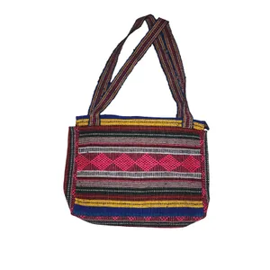 Vintage Lillo Woven Tote Multi-Color Artesanias Shoulder‎ Bag thumbnail 6