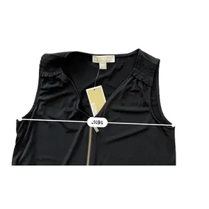Michael Kors Basics Stretch Jersey LBD Black Sleeveless Dress‎ SMALL Classic thumbnail 6
