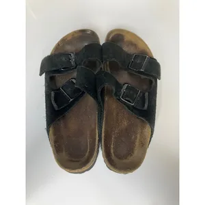 Birkenstock Arizona Sandals Mens‎ 8 ladies 10 black Suede Double Strap Slides thumbnail 9
