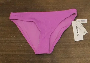 NWT Hurley Womens Moderate Wave Scrunch Swim Bottoms HU043B5 Orchid Purple S thumbnail 1