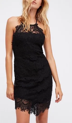 Free People “Shes Got It” Lace Button Back Dress thumbnail 1