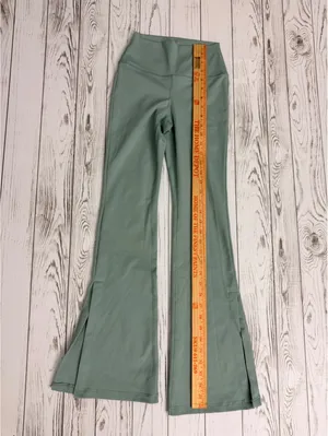 Yogolicious LUX Women’s Small Sage Green High Rise Flare Yoga Leggings thumbnail 4