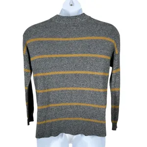 American Eagle Striped Mock Neck Sweater XS Relaxed Fit High Low Hem Knit thumbnail 6