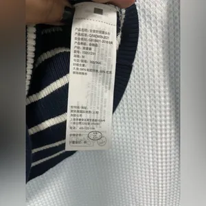 Abercrombie & Fitch Navy and White striped off the shoulder sweater thumbnail 5