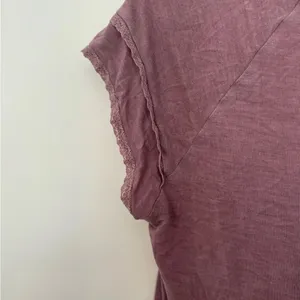 American Eagle Soft & Sexy Lace Trim Short Sleeve Tee Top S Purple thumbnail 9