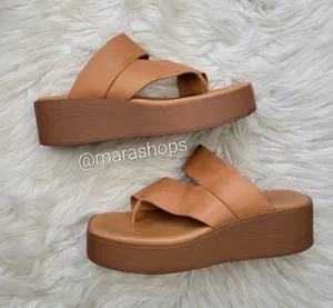 Silent D Undonestto Platform Slide Sandal Tan Size 10 thumbnail 1