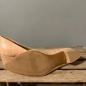 Naturalizer Carmen Crocodile Embossed Tan leather block heels sz 7.5‎ A23 thumbnail 8