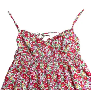 For Love & Lemons Red / Pink Auden Floral Cotton Mini Dress Women’s US XL thumbnail 3