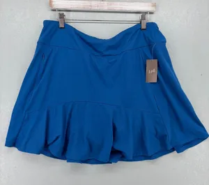 J. Jill Fit Supreme Stretch‎ Skort Women Medium Blue Flounce Hem Athletic NEW thumbnail 1