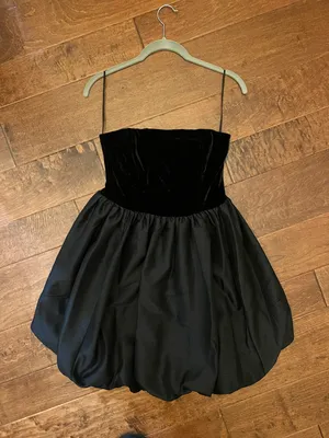 Dillard's Strapless Bubble Hem Dress thumbnail 2