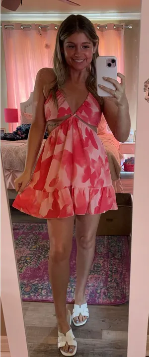 Shein Halter Dress Pink Size XS thumbnail 1