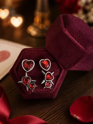 Goth Punk Style 2 Pairs of Stud Earrings NWT thumbnail 2