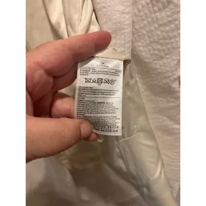 Banana Republic Womens White Seersucker Double‎ Breasted Blazer Jacket Size 14 thumbnail 7