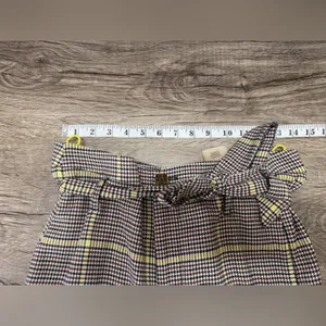 Scotch and Soda‎ brown and yellow plaid paper bag pants size medium thumbnail 5