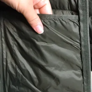 Harvey & Jones Women's Olive Green Nylon Long Line Hooded Puffer Coat thumbnail 11