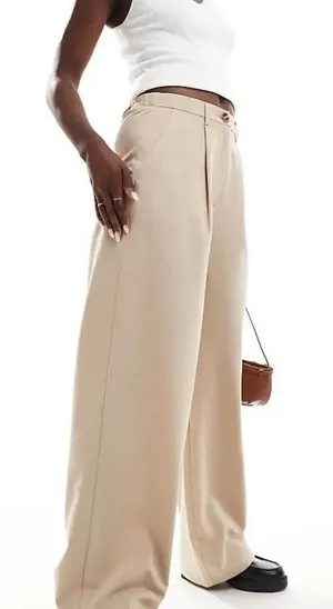 ✨Miss Selfridge Tailored Wide Leg Sz 8 Trousers in Stone✨ thumbnail 1