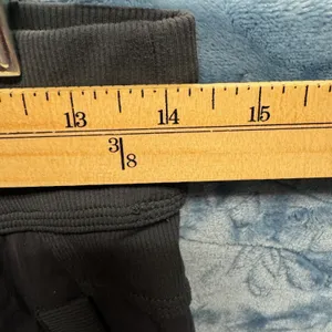 1907 | Lululemon‎ Studio Pant III Ruched Pinstripe Jogger Black Womens 4 thumbnail 3