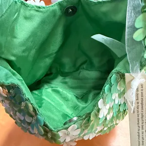 Handcrafted in India Floral Embellished Mini Bag in Green - Viral TJ Maxx Bag thumbnail 2