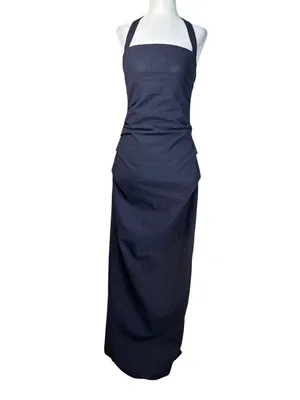 Lioness 1999 Maxi Dress in Navy Small New Womens Long Gown thumbnail 4