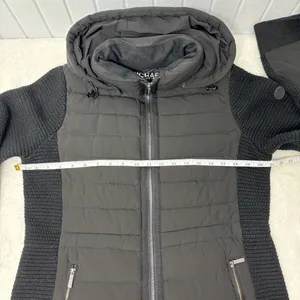 MICHAEL Michael Kors Ultra‎ light weight Black Puffer Jacket with Knit Sleeves M thumbnail 6