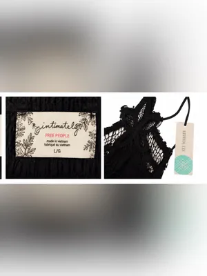 Free People Intimately Black Lace Slip Dress NWT Size S Adjustable Straps Boho thumbnail 5