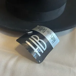 NWT Hats in the Belfry Belfry Bartolo Black Merino Wool Felt Fedora Hat Size XL thumbnail 6