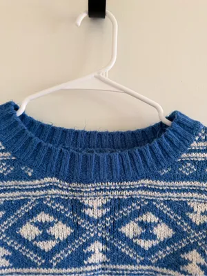 American Eagle fair isle knit crew neck sweater fall cozy loungewear holidays thumbnail 3