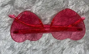 Pink Heart Plastic "Sunglasses" Photo Prop Party Parade Glasses thumbnail 1