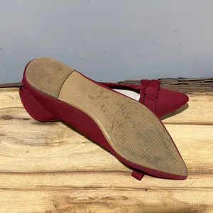 Ruby Red Tahari Ballet Slippers Flats Bow Detail Athens Size 9 A27‎ thumbnail 6