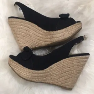 Me too black canvas wedges thumbnail 3