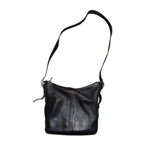 Coach Sholder/Crossbody Bag Womens Medium Black Leather Good 9326 Hobo‎ Zip Top thumbnail 3