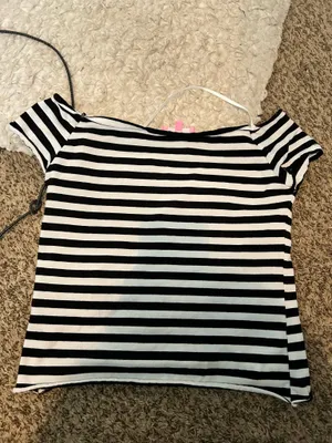 Edikted Striped off the shoulder top thumbnail 2