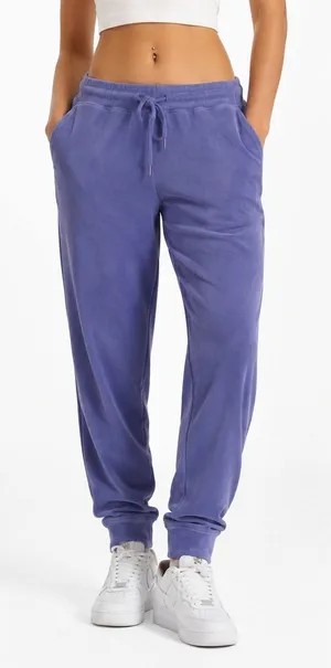 Juicy Couture Forever 21 Velour Rhinestone Logo Joggers Purple Y2K Bling Size L thumbnail 1