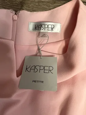 NWT Kasper Petite Tutu Pink Sheath Dress 12P Elegant Career Cocktail Dress thumbnail 6